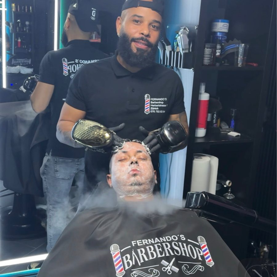 Masaje facial toalla caliente